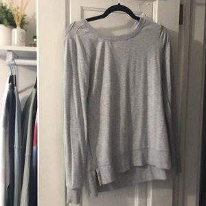 Grey soft crisscross sweater